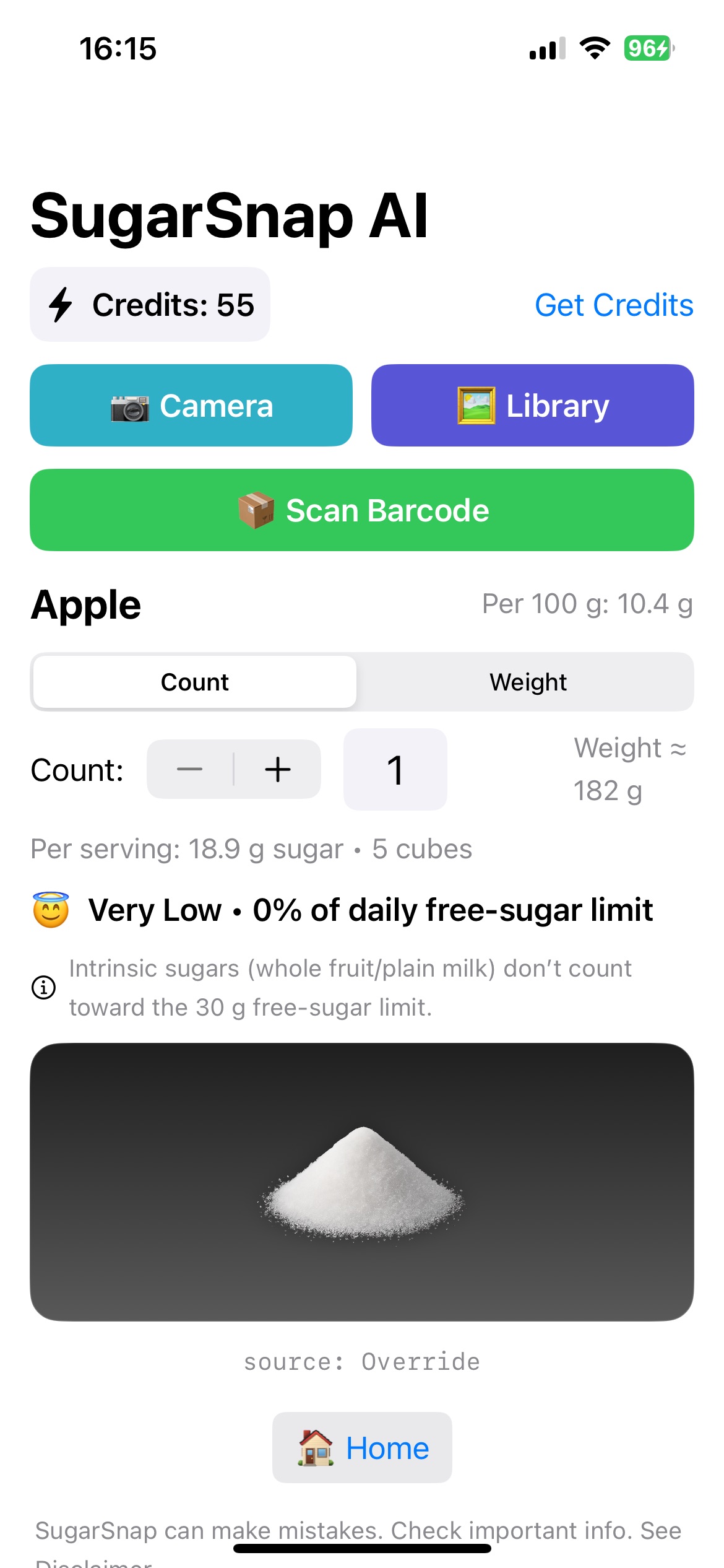 SugarSnap AI screenshot